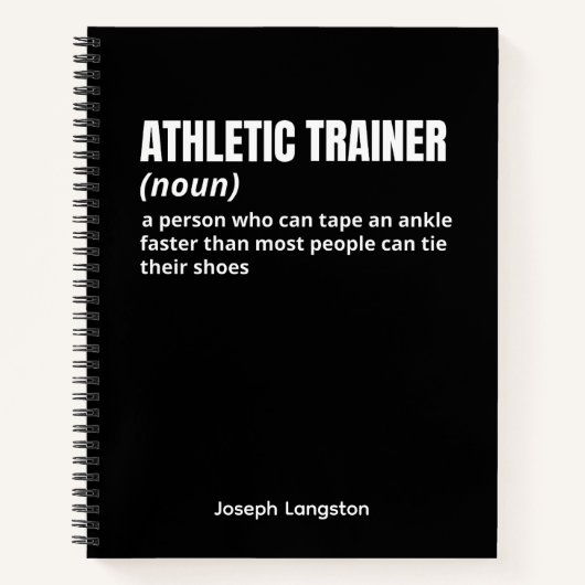 Grappig Atletisch Trainer Definitie Notitieboek (Voorkant)