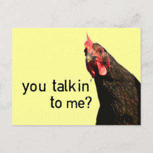 Grappig Attitude Chicken, praat je tegen me? Briefkaart