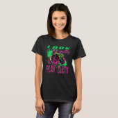 Grappig ATV Quad Girl Riding 4 Wheeler Look P T-shirt (Voorkant volledig)
