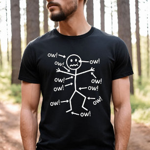 Grappig Au Au Au Au Zeggen Lichaamspijn Karakter H T-shirt