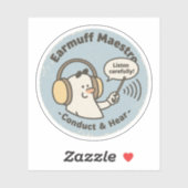 Grappig Audiologie Muzikant Cadeau Sticker (Vel)