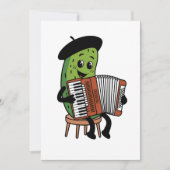 Grappig augurk spelen accordeon ontwerp bedankkaart (Voorkant)