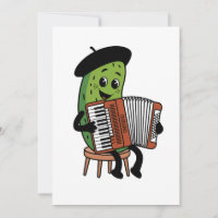 Grappig augurk spelen accordeon ontwerp