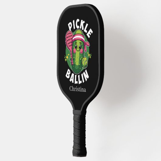 Grappig augurk woord kunst naam toevoegen pickleball paddle (Links)