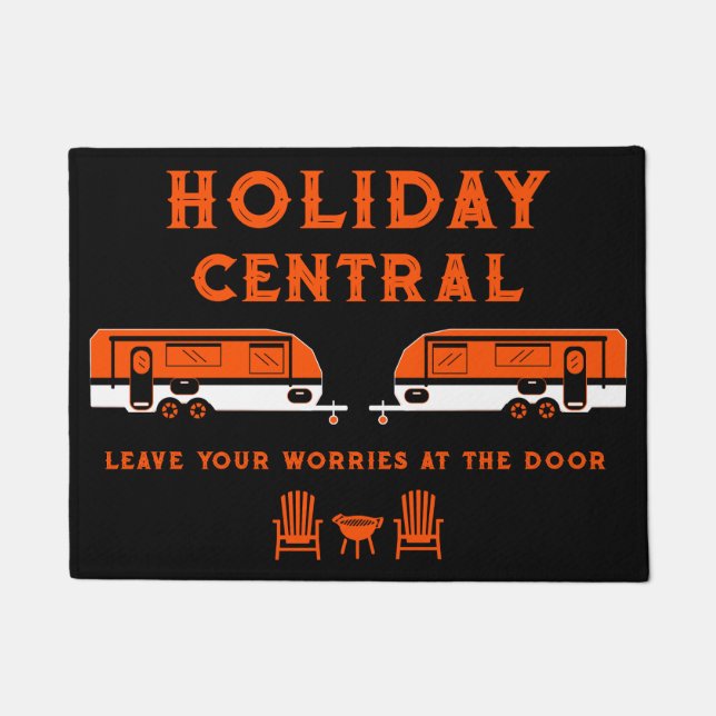 Grappig Australisch Caravanning Front Deurmat (Voorkant)