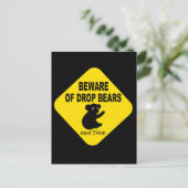 Grappig Australisch gebaar. Pas op voor de Beren v Briefkaart (Staand voorkant)