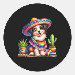 Grappig Australisch Herder Gezegde Hi Cinco De May Ronde Sticker
