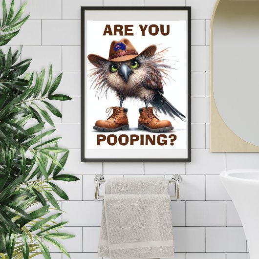 Grappig australisch kookaburra neutraal aards toil perfect poster