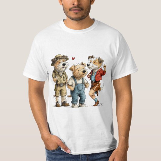Grappig Australisch Terriër Shirt Cute Trio T-shir (Voorkant)