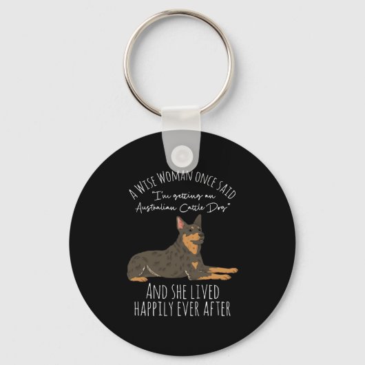 Grappig Australisch vee hond citaat Sleutelhanger (Voorkant)