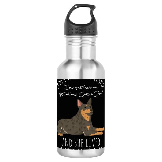 Grappig Australisch vee hond citaat Waterfles (Voorkant)