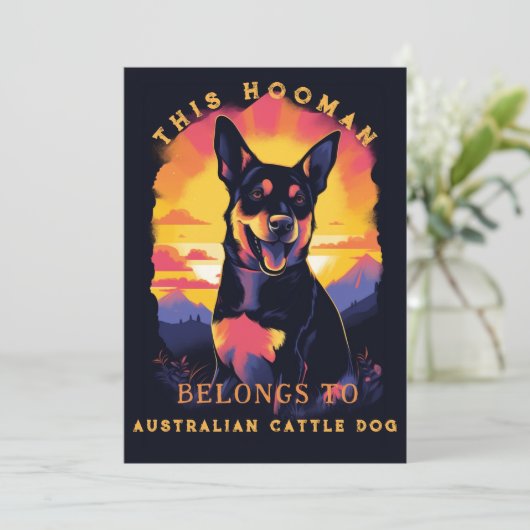 Grappig Australisch vee hond ouder gepersonaliseer Aankondiging (Staand voorkant)