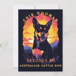 Grappig Australisch vee hond ouder gepersonaliseer Aankondiging