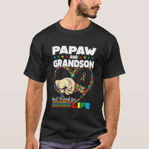 Grappig Autism Awareness Papaw Kleinzoon Beste Vri T-shirt