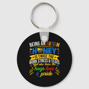 Grappig Autism Awareness T-shirt Being An Autism H Sleutelhanger