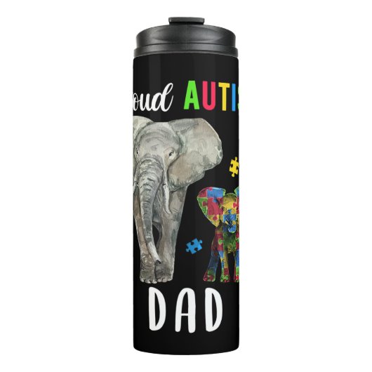 Grappig Autism Awareness Tshirt voor Mannen. Deze Thermosbeker (Voorkant)