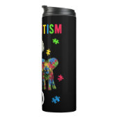 Grappig Autism Awareness Tshirt voor Mannen. Deze Thermosbeker (Geroteerd rechts)