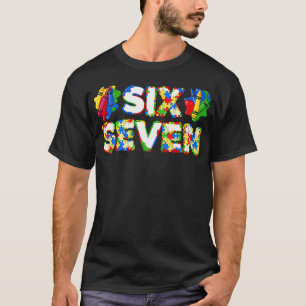 Grappig Autisme 67 Zes Zeven Meme Autisme Bewustzi T-shirt