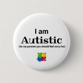 Grappig autisme bewustzijn | ASD Ronde Button 5,7 Cm (Voorkant)
