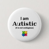 Grappig autisme bewustzijn | ASD Ronde Button 5,7 Cm (Voorkant)