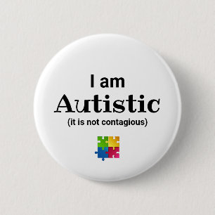 Grappig autisme bewustzijn ASD Ronde Button 5,7 Cm