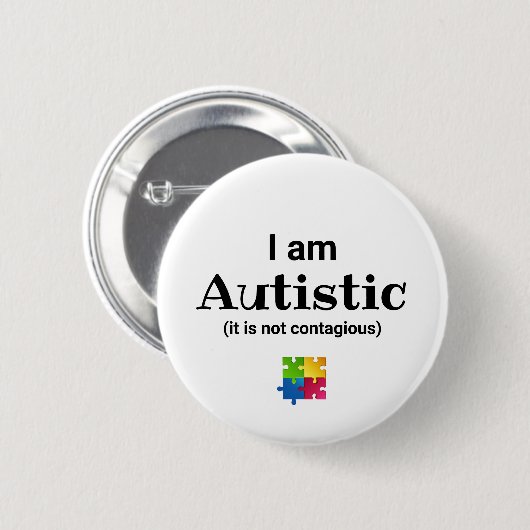Grappig autisme bewustzijn | ASD Ronde Button 5,7 Cm (Voorkant /achterkant)