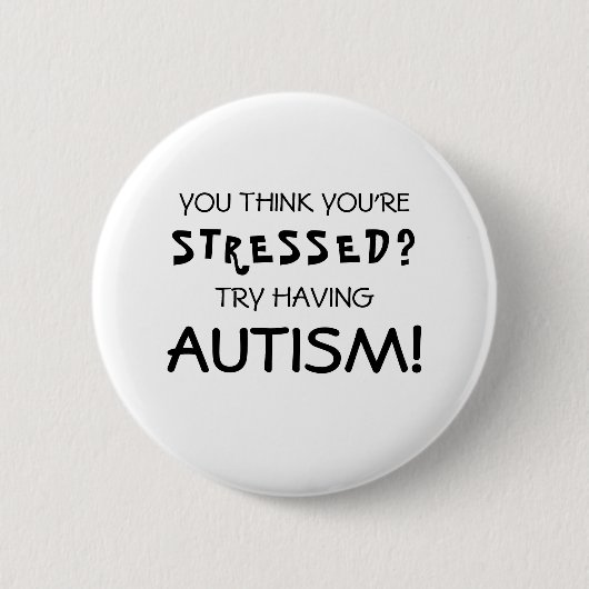 Grappig autisme bewustzijn | ASD Ronde Button 5,7 Cm (Voorkant)