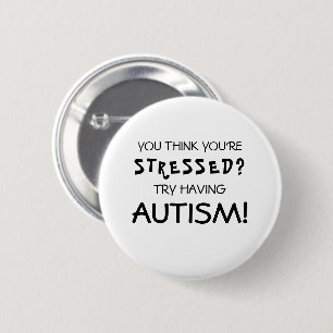Grappig autisme bewustzijn   ASD Ronde Button 5,7 Cm