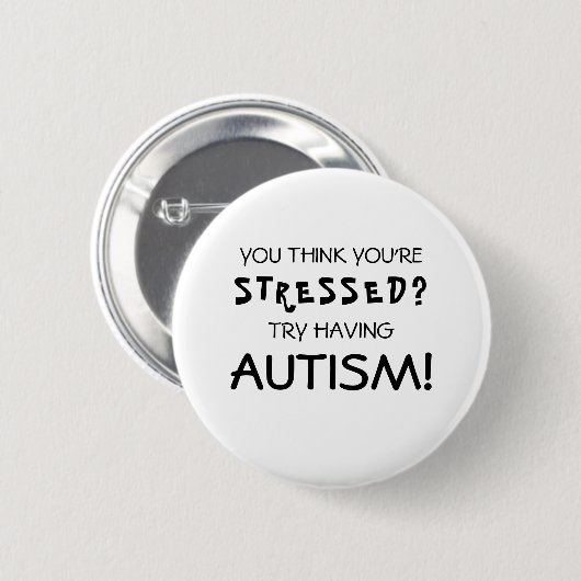 Grappig autisme bewustzijn | ASD Ronde Button 5,7 Cm (Voorkant /achterkant)