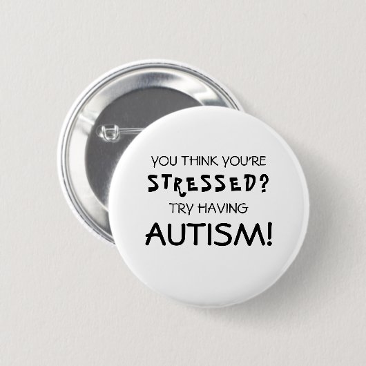 Grappig Autisme Bewustzijn | ASS Ronde Button 5,7 Cm (Voorkant /achterkant)