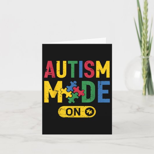 Grappig Autisme Bewustzijn Autistische Autisme Mod Kaart (Voorkant)