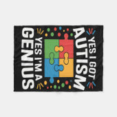 Grappig Autisme Bewustzijn Kinder Autistische Puzz Fleece Deken (Voorkant (Horizontaal))