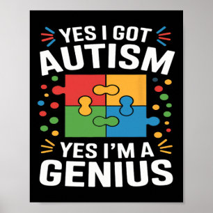 Grappig Autisme Bewustzijn Kinder Autistische Puzz Poster