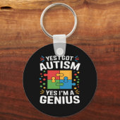 Grappig Autisme Bewustzijn Kinder Autistische Puzz Sleutelhanger (Voorkant)