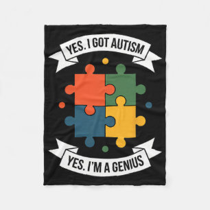 Grappig Autisme Bewustzijn Kinderen Autistisch Puz Fleece Deken