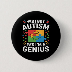 Grappig Autisme Bewustzijn Kinderen Autistisch Puz Ronde Button 5,7 Cm