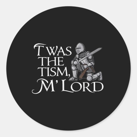 Grappig Autisme Bewustzijn Ondersteuning Twas The  Ronde Sticker (Voorkant)