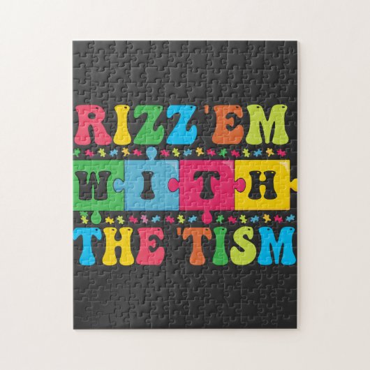 Grappig Autisme Bewustzijn Rizz'em met The Tism Legpuzzel (Verticaal)