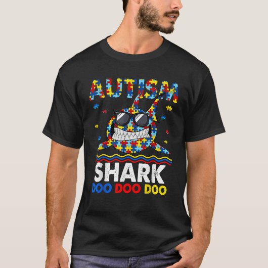 Grappig Autisme Bewustzijn Shark Kind Baby Boy T-shirt (Voorkant)
