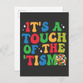 Grappig autisme Het is een vleugje van het 'Tism G Uitnodiging Briefkaart (Voorkant / Achterkant)