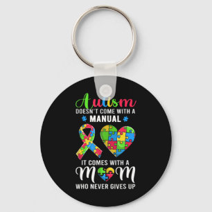 Grappig autisme mam Shirt voor vrouwen. Deze koele Sleutelhanger