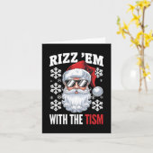 Grappig autisme Rizz Em met de Tism Santa Christma Kaart (Gele Bloem)
