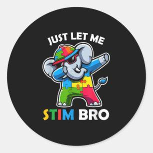 Grappig Autisme Schattige Autisme Bewustzijn Kinde Ronde Sticker