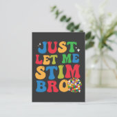 Grappig Autistisch Autisme Bewustzijn Laat Me Maar Uitnodiging Briefkaart (Staand voorkant)