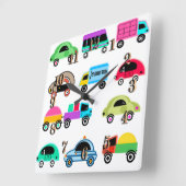 Grappig auto vierkante klok (Hoek)