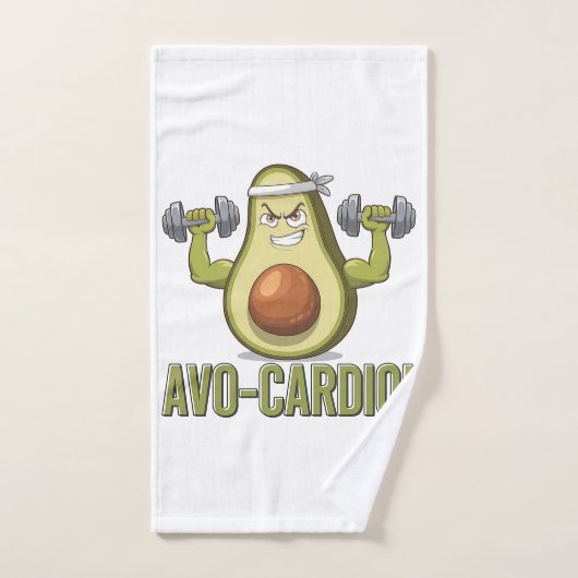 Grappig Avo-Cardio Avocado Fitness Design Handdoek (Handdoek)