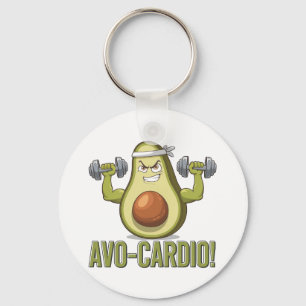 Grappig Avo-Cardio Avocado Fitness Design Sleutelhanger