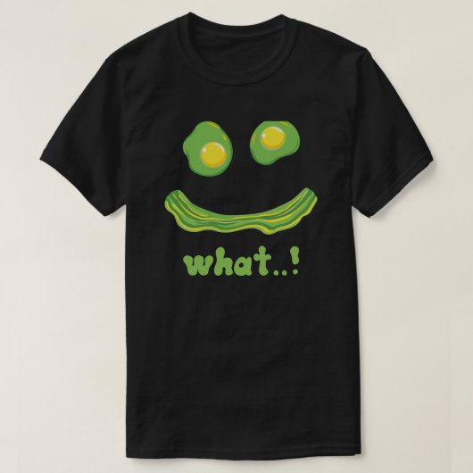 Grappig Avocado Ei Gezicht - "Wat..!" T-shirt (Design voorkant)