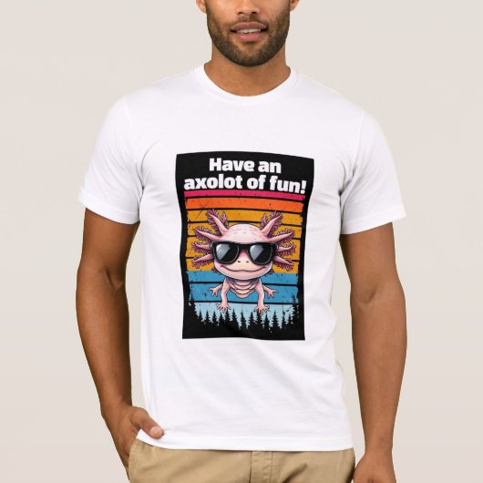Grappig "Axolot Van Fun" Axolotl Meme T-Shirt - Sm (Voorkant)