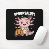 Grappig Axolotl Halloween Shirt voor Kids Boys Gir Muismat (Met muis)